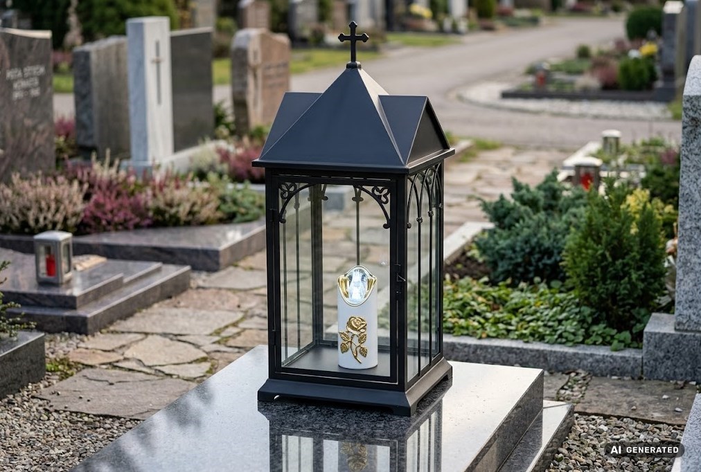 Wkład LED RICO 12,5 cm biały ze złotą różą – biały płomień